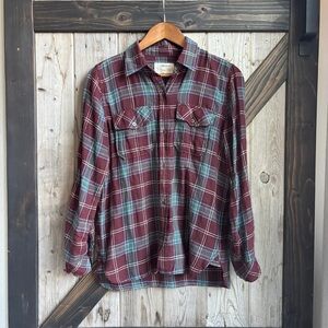 Current/Elliot burgundy and blue flannel size 2
